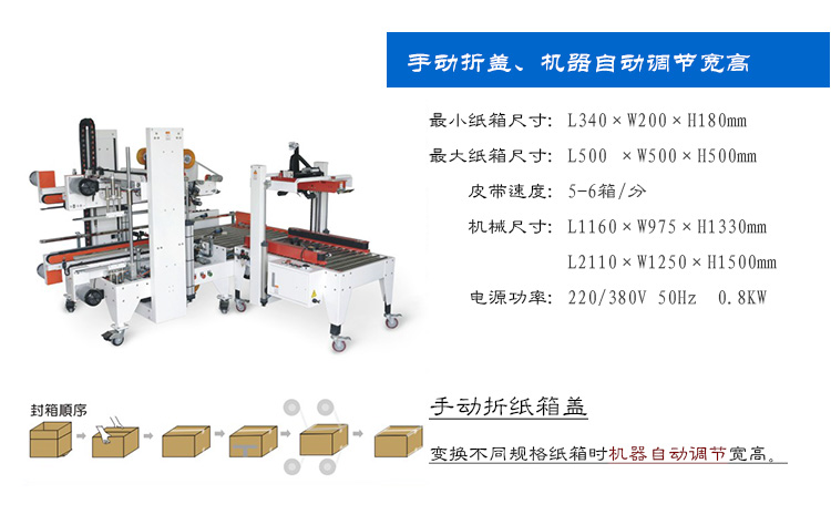 单机全自动工字型封箱机