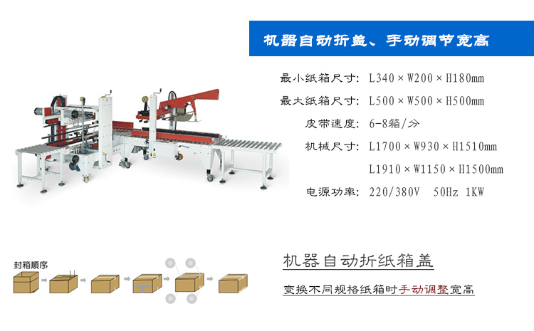 联机半自动工字型封箱机