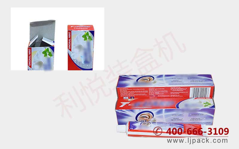牙膏自动连续式高速装盒机包装纸盒产品